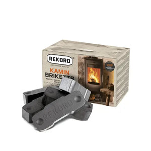 Rekord Braunkohlebriketts – 900 kg Palette (90 x 10 kg) Klassische Kamin- & Ofenbriketts Rekord