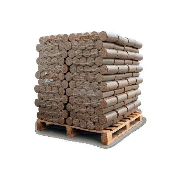 Heizfuxx Nestro XL Rot Hartholzbriketts – 960 kg Palette (96 x 10 kg) Hochverdichtete Holzbriketts für Kamin & Ofen Heizfuxx
