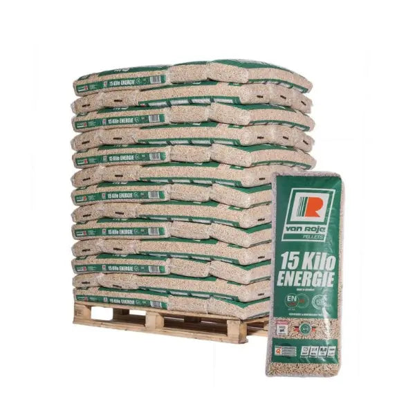 Van Roje Holzpellets ENplus A1 – 975 kg Palette (65 x 15 kg) Premium Holzpellets Van Roje